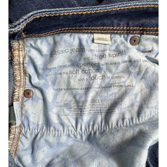 J Jill Slim Bootcut Jeans Womens 16 Blue Authentic Fit Stretch Sides Denim - Picture 5 of 11